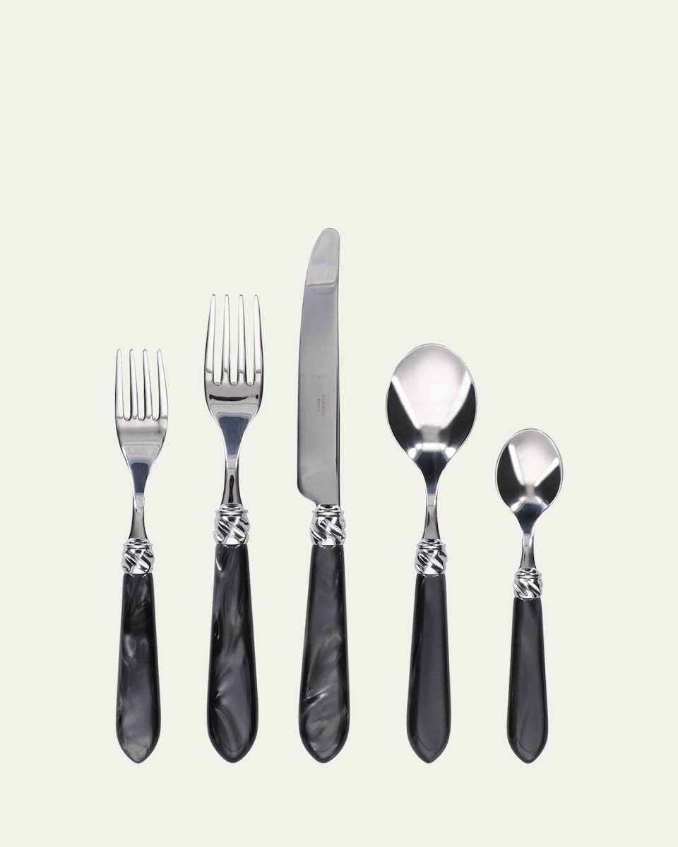 Diana 5-Piece Place Setting, Black